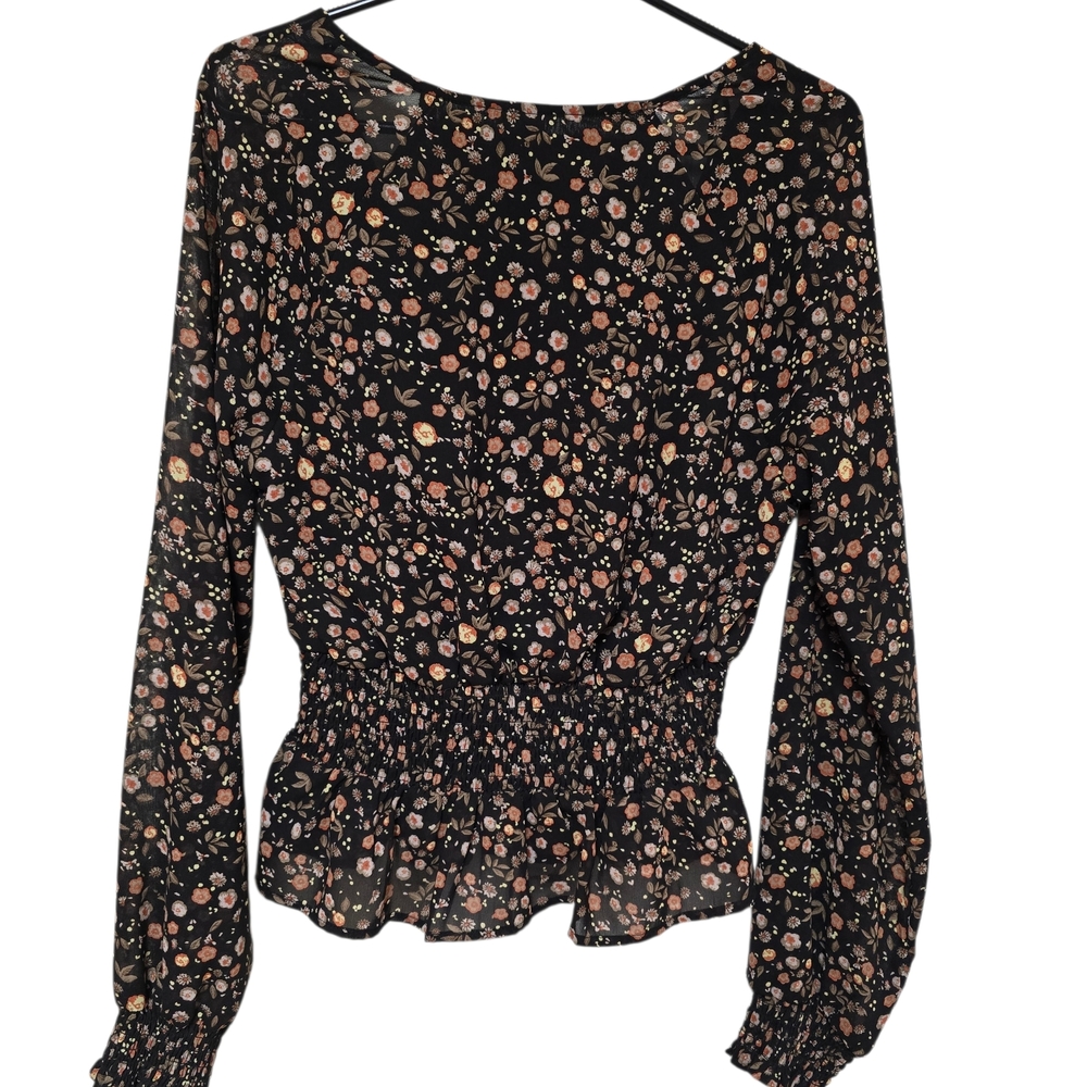 Japna Black Floral Blouse - Picture 2 of 4